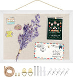Linen Bulletin Board,Cork Board for Walls,10.2"x14.2"Small Bulletin Boards,Pin Board for Home Kitchen Office Decorative,Fabric Bulletin Board(WH-2636)