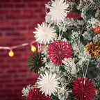 EASY JOY Red White Green Christmas Hanging Decorations - 9Pcs 3D Christmas Tree Paper Hanging Decor Snowflake Ornaments Christmas Decorations Outdoor Indoor for Xmas Party New Year Window Door