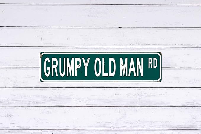 Man Cave Grumpy Old Man Rd Metal Tin Sign 4x16 In Vintage Plaque Decor For Home Restaurant Bar Cafe Garage Decor Unique Gift For Humor Lovers