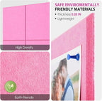 MaxGear Large Cork Board for Wall 36" x 24", Pink Bulletin Board, 6 Pack Felt Wall Tiles with Pushpins, Cork Boards for Office Pin Board Tack Board Cork Boards