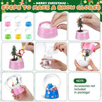 Mifoci 12 Pcs 4 Inch Empty Snow Globe Clear Fillable Water Globe with Screw Off Cap Empty Valentines Day Plastic Snow Case for DIY Crafts Home Decoration Display Plant