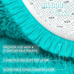 OLANLY Teal Blue Round Rugs for Bedroom - Machine Washable, 5 ft Circle Area Rugs for Living Room, Soft and Fluffy Shaggy Carpet for Teen Girls and Boys, Nursery Rooms, Dorms, Home Decor Aesthetic
