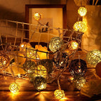 Patelai 36 Pcs Wicker Rattan Balls Decorative Balls for Vase Centerpiece Bowls Orbs Filler for Home Decor,4 Sizes(Blue, Brown, Dark Brown, White,2.8'',2.4'',2'',1.6'')