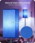 Floor Lamp, Pole Lamp with Foot Switch, Modern Standing Lamp Shade, Minimalist Freestanding Lamp (Bulb Not Included), for Living Room, Bedroom Office ETL Listed, Blue and Black U07LD05