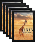 11x13 Picture Frame Set of 5,Wooden Frame 11x13 Wall Gallery Poster Photo frame Black with Durable Shatter Resistant Plexiglass for Wall Mounting Family -friend- wedding best gift