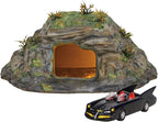 Department 56 DC Comics Village Batman Batcave Entrance and Batmobile Lit Building and Accessory Set, 4.33 Inch, Multicolor