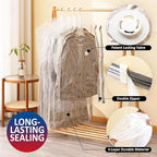 Hanging Vacuum Storage Bags, 4 Pack Hanging Storage Bags for Clothes With Electric Pump, Vacuum Sealed for Suits, Dress, Jackets (2 Long, 2 Short)