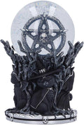 Nemesis Now Cult Cuties Circle of Mischief Snow Globe - Gothic Halloween Decor Indoor Figurine, Hand-Painted Resin Base, Glass Globe with Star Glitter, for Mom, Dark Fantasy Lovers