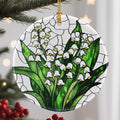 Flower Hanging Ornament, Christmas Ornaments, Xmas Decorations for Tree, Ornaments for Christmas Tree, Holiday Ornament, Flower Themed Gifts, Holiday Party Gifts, Xmas Gift Ideas - Lily of The Valley