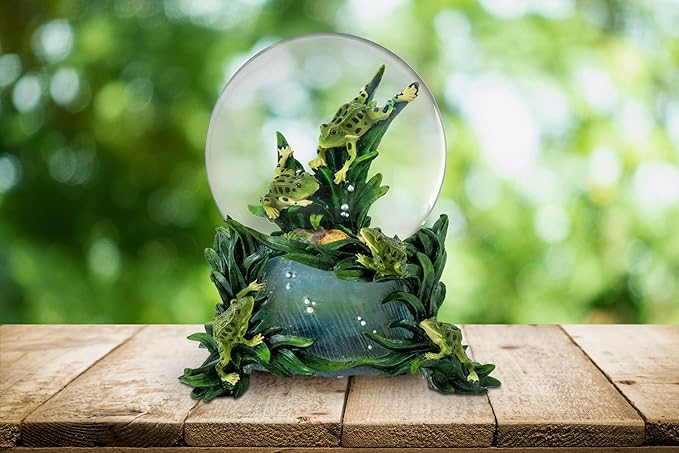 100MM Frogs Playing Musical Water Globe by The San Francisco Music Box Company