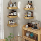 Venusmiles Square Floating Shelves for Wall, 12" W x 12" D x 2" H, 2 Pack of Small Wall Mounted Engineered Wood Shelves with Invisible Brackets for Living Room, Bedroom, Bathroom, Kitchen Decor, Oak