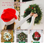 15 inches Christmas Decorative Wreath Hangers for Front Door;Over the Door Hooks (Silver, Christmas Tree)