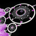Dream Catchers,Large Dream Catcher Tree of Life Wall Decor,Adult Purple Boho Dream Catcher Wall Decor with Gemstone Hanging Ornament Girls Dorm Room Decor Festival Gift