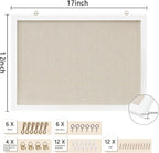 DAHAPYBOO Cork Board with Linen White 2Pack,Bulletin Board 17"x12" Hanging Corkboards for Office Home School Message Board or Vision Board Decoration.