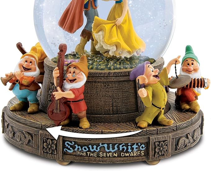 The Bradford Exchange Disney Snow White and Seven Dwarfs Musical Glitter Globe, Limited Edition Collectible, Bradford Exchange