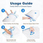 HOUSE DAY 10 Small Vacuum Storage Bags with Pump,Space Saving Vacuum Seal Bags For Clothing Travel, Vacuum Storage Bags For Clothes, Blankets, Moving, Camping, Toys, Reusable & Durable, Hand Pump