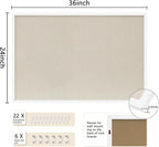 DAHAPYBOO Cork Board with Linen White 2Pack,Bulletin Board 36"x24" Hanging Corkboards for Office Home School Message Board or Vision Board Decoration.