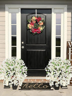 33.5" Bougainvillea Artificial Flowers Fake White Flowers, UV Resistant Long Sprays Artificial Bougainvillea Flowers for Indoor & Outdoor Decor, 3PCS Faux Hanging Flower for Home Room Wedding Porch
