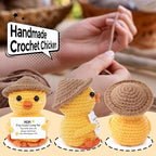 Valentines Gifts for Mom, Handmade Crochet Emotional Support Chicken, Birthday Gifts for Mom, Women, Mother in Law, Cute Chicken Desk Decor, Funny I Love You Stocking Stuffers for Moms