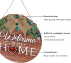 Giftgarden Welcome Home Sign for Front Door with 14 Changeable Icons, Seasonal Door Wreaths Outdoor Porch Decor, All Season Holiday Housewarming Gift