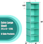 Simple Houseware 6 Shelf Hanging Closet Organizer, Turquoise