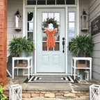 2 Pcs Orange Wreath Sash for Front Door Linen Wreath Ribbon Bow for Fall Yard Porch Garland Home Decor