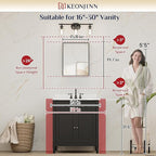 Keonjinn Black Bathroom Mirror 16 x 20 Inch, Metal Framed Small Black Mirror, Rectangular Wall Mount Mirrors Square Corner, Modern Farmhouse Bathroom Vanity Mirrors for Over Sink(Horizontal/Vertical)