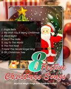 Christmas Santa Snow Globe Light up Lantern with 8 Songs, 6.69" Red Christmas Snow Globes for Kids Adults, 6H Timer & Dual Power, Snowglobes Christmas Decorations Indoor, Gifts for Women Men