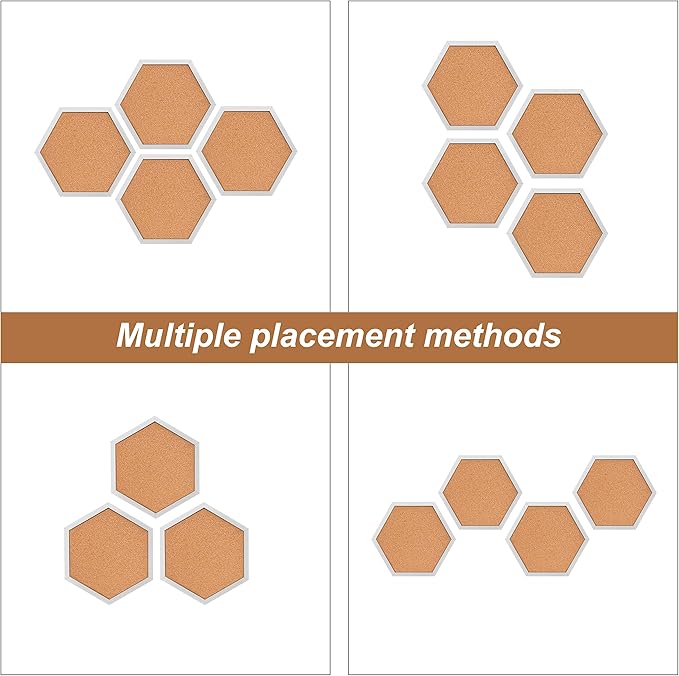 Facilife 4 Packs Cork Board,Corkboards for Wall,Small Cork Board Decorations,Cork Boards for Walls with Frame, Decorative for Office, School & Home