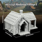 Medieval Scenery – 25mm Scale Unpainted Tabletop RPG Terrain, Premium Map Props for Trench Crusade & Dungeons and Dragons – Medieval Village I AF1124I