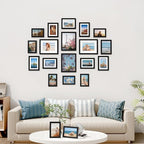 Vittanly Picture Frames Set of 20, Picture Frames Collage Wall Decor for Wall Mounting or Tabletop Display, Gallery Wall Frame Set with 4Pcs 8x10, 8Pcs 5x7 and 8Pcs 4x6, Black