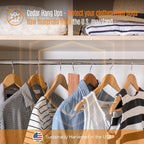 ACMETOP 30 Pack Cedar Hang Ups, 10 Rectangular Blocks + 10 Hooks + 20 Round Blocks