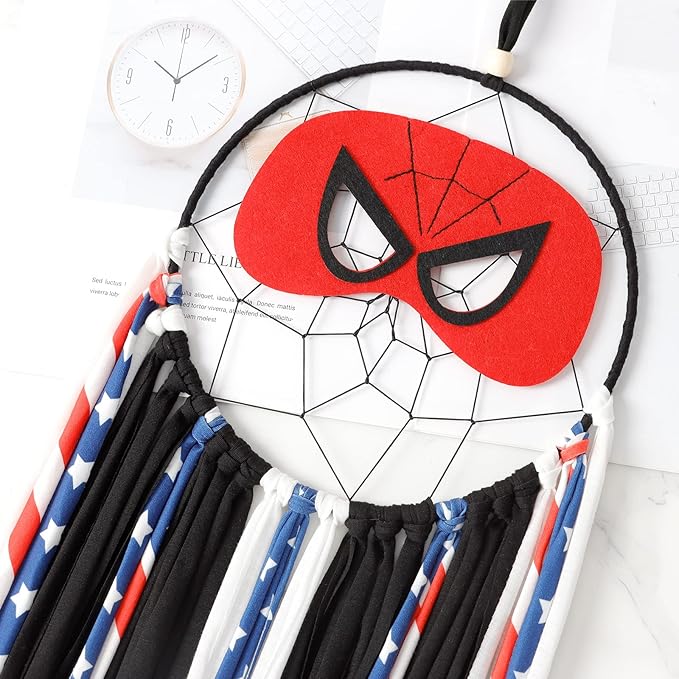 Dream Catcher Handmade Dreamcatcher Room Nursery Decor for Girls Boys Kids Bedroom Baby Room Party Children Playroom Dorm Decoration Wall Hanging Ornament Craft Gift (Spider)