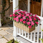 Artificial Fake Flowers for Outdoor, 8 Bundles Faux Plants Silk Flowers Spring Decoration UV Resistant No Fade Plastic Flowers for Outside Planters Home Porch Patio Yard Garden Decor