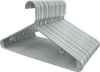 Utopia Home Plastic Hangers 50 Pack - Space Saving Clothes Hanger - Durable & Strong Closet Organizers and Storage with Built-in Strap Hooks - Essential for Shirts, Pants, Skirts & Coats (Grey)