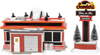 Department 56 Original Snow Village Scooter's Diner Lit Animated Buidling and Figurine Set, 6.1 Inch, Multicolor