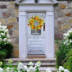 WreathDream Spring Summer Wreaths for Front Door Sunflower Wreath with Yellow Sunflower for Front Door Indoor Outdoor Farmhouse Home Wall Window Festival Wedding Decor