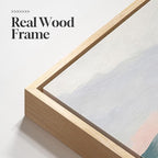 Framed Modern Neutral Green Landscape Abstract Wall Art, Square Minimalist Canvas Prints Paintings for Walls, Sage Green Nature Mountain Scene Pictures for Dining Bedroom Hallway Wall Decor 24x24 In