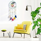 Large Dream Catchers, Chakra Tree of Life Dreamcatcher with Rainbow Healing Crystal Agate Suncatcher for Windows Hangings Prism Decoration Gifts for Adult Boys Bedroom Garden Room Decor