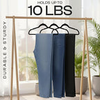 Utopia Home Velvet Hangers 20 Pack – Luxury Non-Slip Slim Pant & Coat Hangers, Strong Space-Saving Clothes Hangers with Pants Bar and 360° Swivel Hook – Black