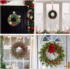 12Pcs Clear Wreath Hanger, 22LB Clear Suction Cup Hooks for Windows, Waterproof,2.75 Inch Reusable &Removable Suction Cup Hanger for Shower,Tile,Mirror,Glass Door,Bathroom,Towel,Kitchen,RV,Travel