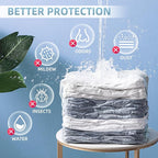 8 Pack Vacuum Storage Bags, Cube Combo (3 Jumbo+5 Medium), Vacuum Seal Bags for Clothing, Bedding, Blanket, Space Saving Closet Organization