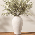 Ceramic Flower Vase Home Decor - Large Tall Farmhouse Table Vases Rustic Vintage Living Room Kitchen Bedroom Decorations for House Book Shelf Office Coffee Desk Dining Fireplace (11" Rustic)