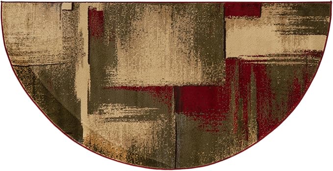 Unique Loom Barista Collection Area Rug - Timor (3' x 6' Hearth, Multi/Red)