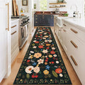 U'Artlines 2'6" x 10' Boho Runner Rug for Hallways Kitchen Colorful Floral Soft Non Slip Washable Floor Carpet Runners for Entryway Laundry Room Bathroom Green