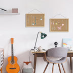 DAHAPYBOO Cork Board Bulletin Board,17"X 12" Cork Board for Office with Pin Oak Wood Boards,Hanging Corkboards for Office Home School Message Board or Vision Board Decoration.