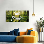 Christian Wall Art Nature Forest Pictures Wall Decor With God All Things are Possible Sign Canvas Prints Bible Scripture Poster Nature Religious Artwork for Living Room Bedroom Home Decoration 24x48"