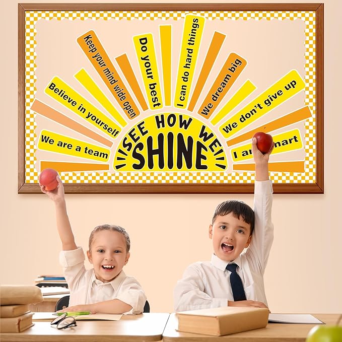 Summer Bulletin Board Set Classroom Affirmation Station Sunshine Decorations Summer Motivational Positive Wall Decor Growth Mindset Mental Health Posters for Teachers School Supplies