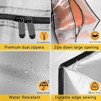Clear Storage Bags with Zipper, Large Moving Bags Heavy Duty Extra Large, Plastic Storage Totes for Clothes, College dorm Packing Bag with Strong Handles