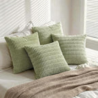 Fancy Homi 4 Packs Decorative Throw Pillow Covers for Living Room Couch Bed, Modern Farmhouse Boho Home Décor Accent Cushion Case, 16" x 16", Sage Green